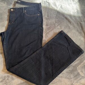 Express Women’s Bootcut Jeans in Dark Blue Denim
